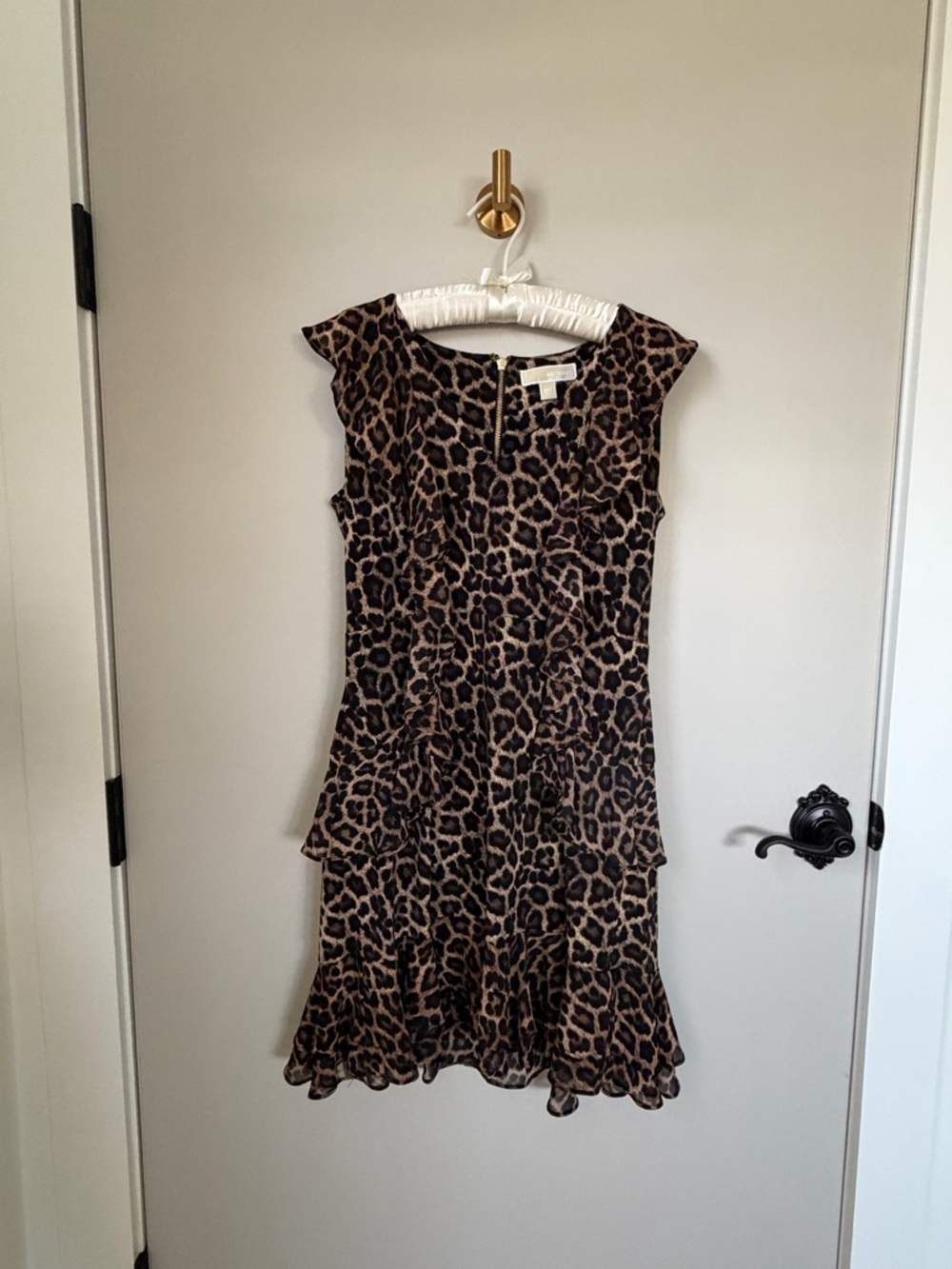 Michael Kors Brown and Black Leopard Print Dress
